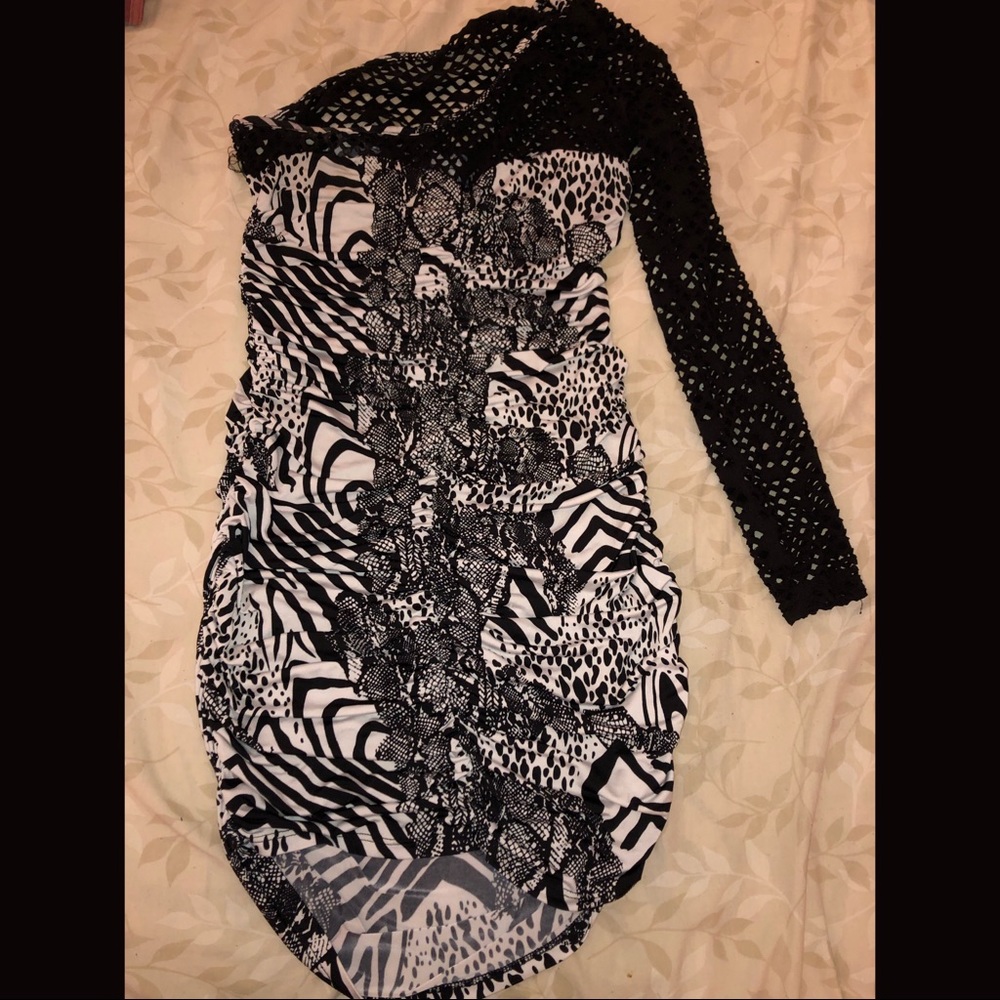 Dots One Shoulder Dress